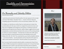Tablet Screenshot of disabilityandrepresentation.com